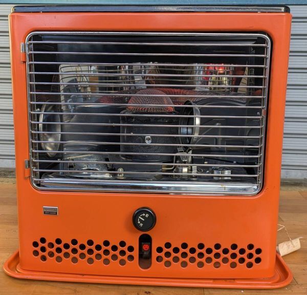 No.387-3●日立石油ストーブ●OVH-A520S●オレンジ●未使用●サンプル●灯油ストーブ●昭和レトロ●電池式●骨董品●アンティークストーブ拍卖