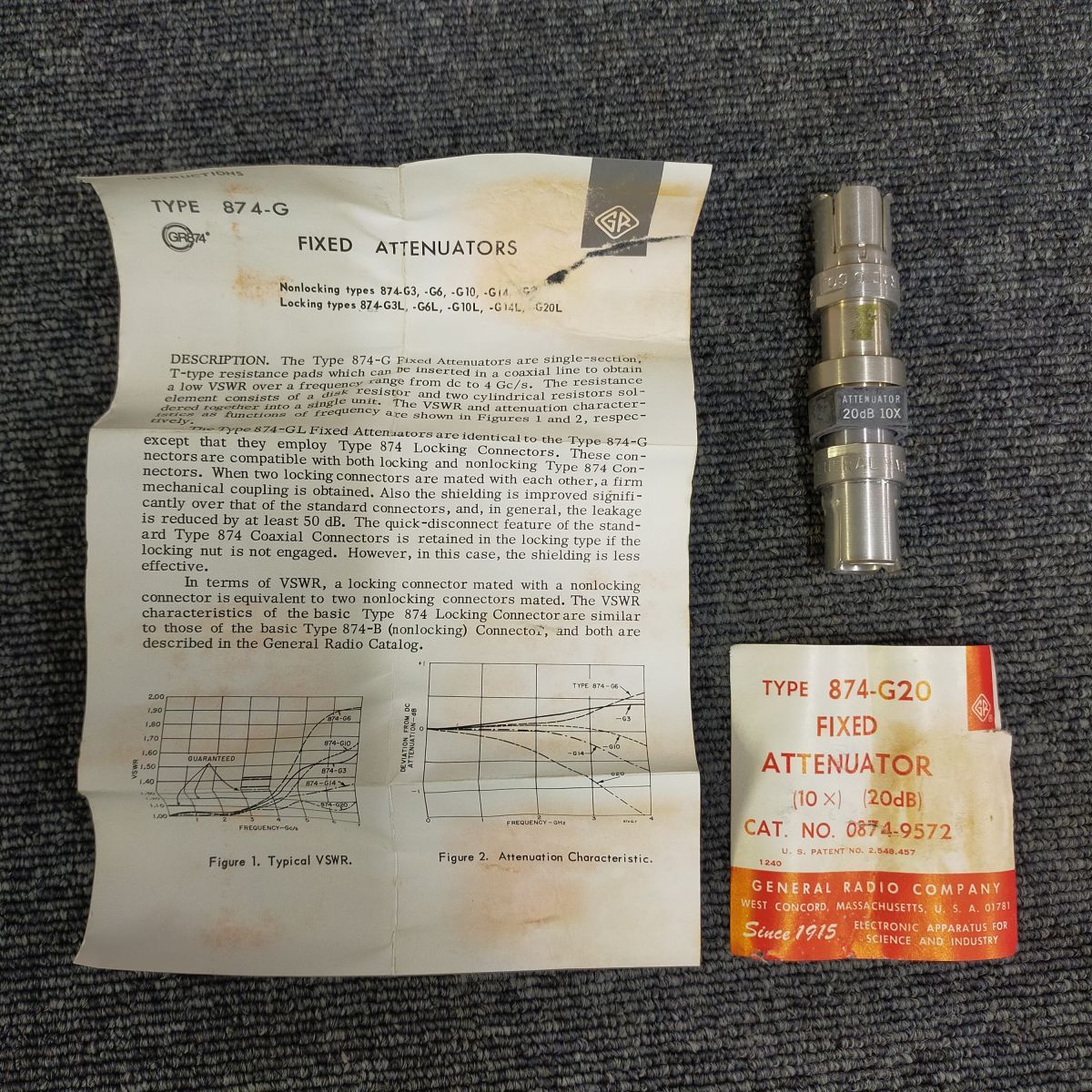P10-20250301-02 GENERAL RADIO 874-G20 ATTEMUATOR 20db 10X NO.0874-9572拍卖