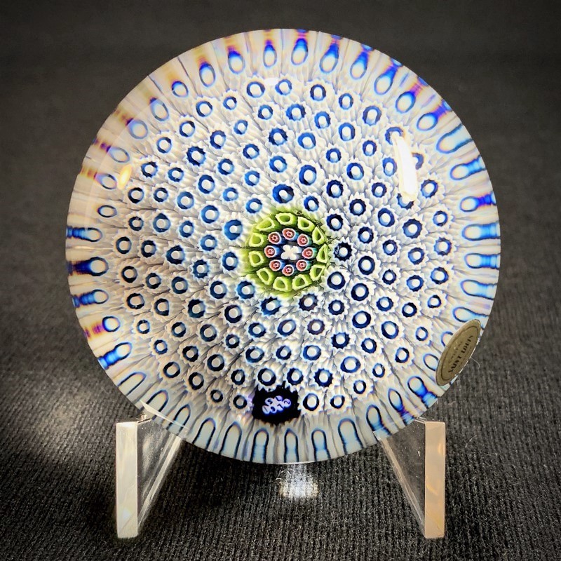 1972 芸術のサンルイ SAINT LOUIS アンティーク クリスタル ペーパーウェイト(ミルフィオリ Millefiori エルメス HERMES)拍卖