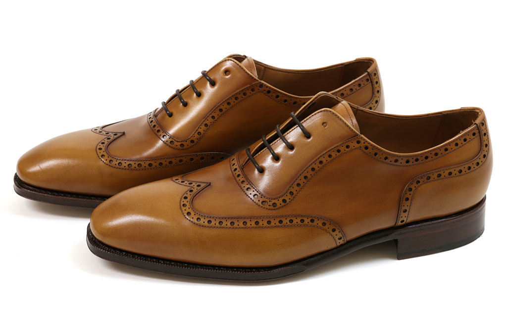 新品-Y316- ヤンコ ブラインドフルブローグ ライトブラウン 8.5(27cm) YANKO拍卖