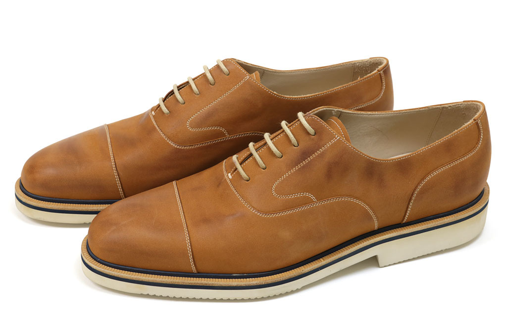 新品-Y329- ヤンコ ストレートチップ ライトブラウン 8.5(27cm) YANKO拍卖