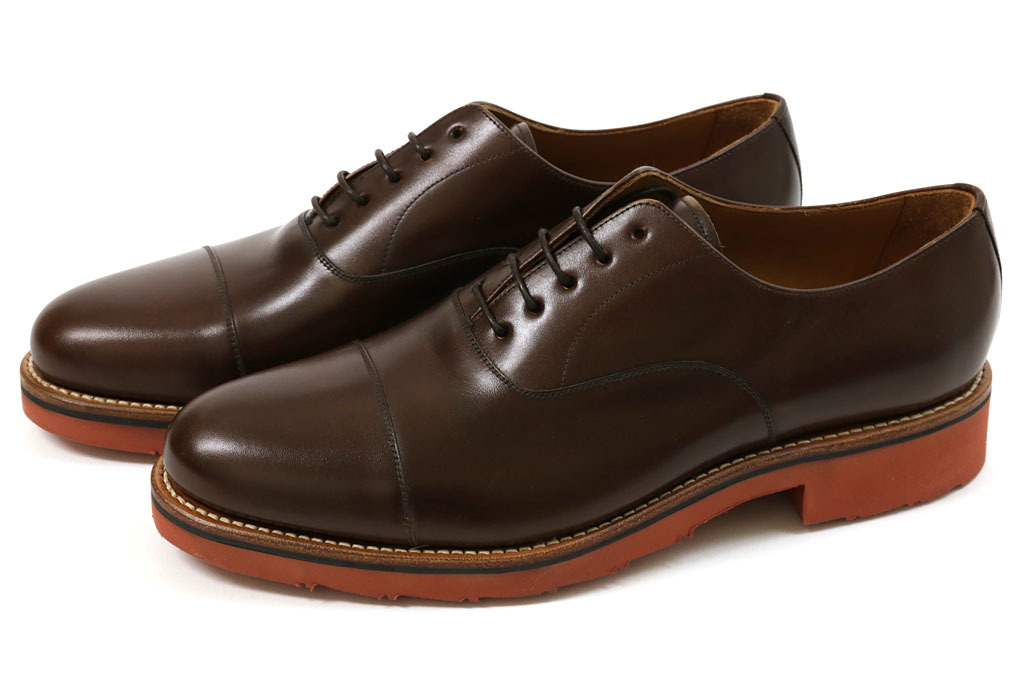 新品-Y345- ヤンコ ストレートチップ ダークブラウン 8.5(27cm) YANKO拍卖