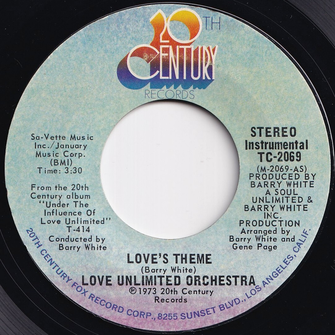 Love Unlimited Orchestra Love's Theme / Sweet Moments 20th Century US TC-2069 210081 ソウル ディスコ レコード 7インチ 45拍卖