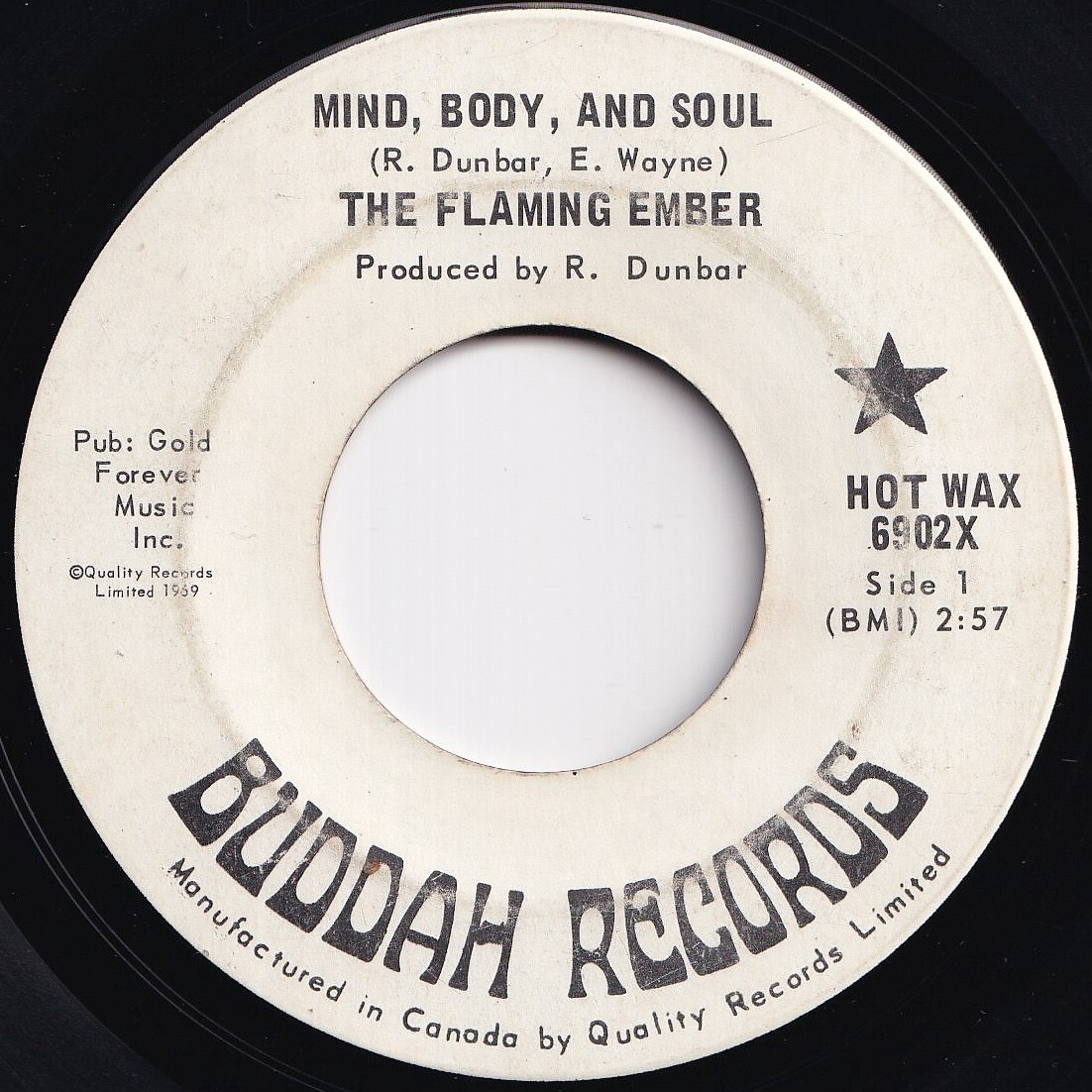 Flaming Ember Mind, Body And Soul / Filet De Soul Buddah Canada 6902X 210068 SOUL ソウル レコード 7インチ 45拍卖
