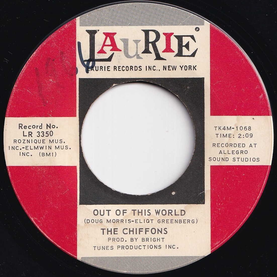 Chiffons Out Of This World / Just A Boy Laurie US LR 3350 210166 ROCK POP ロック ポップ レコード 7インチ 45拍卖