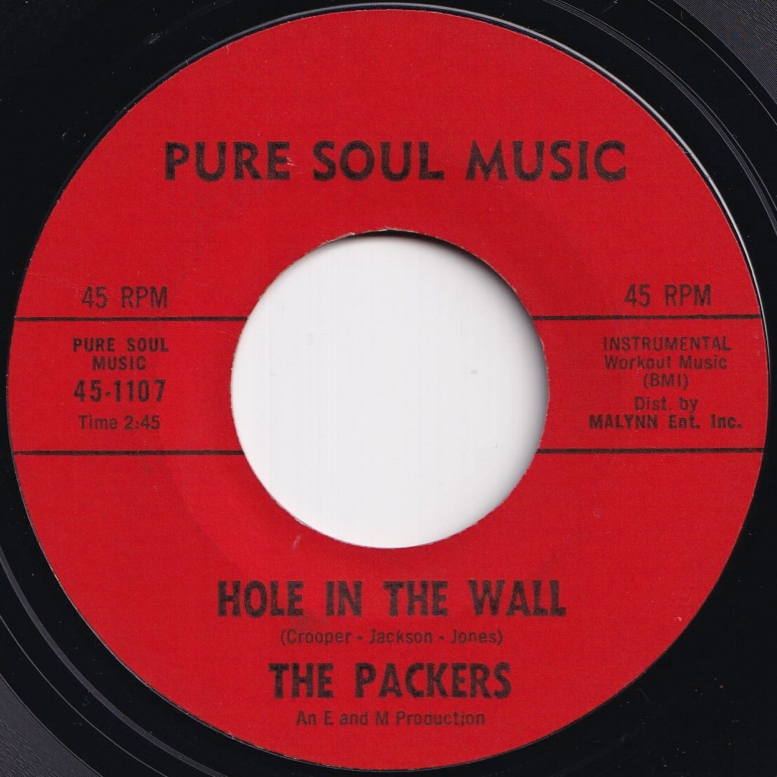 Packers Hole In The Wall / Go 'Head On Pure Soul Music US 45-1107 209953 JAZZ ジャズ レコード 7インチ 45拍卖
