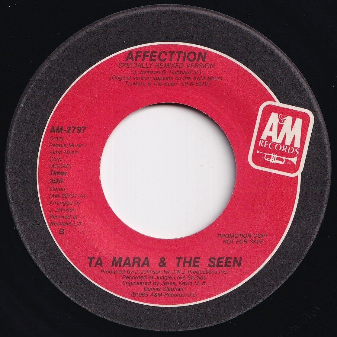 Ta Mara & The Seen Affecttion A&M US AM-2797 210001 ROCK POP ロック ポップ レコード 7インチ 45拍卖