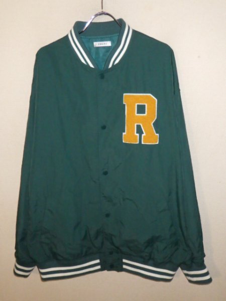 z7616INGNI★イング★パイル地ワッペン付き★ナイロンスタジャン★サイズM★ビッグサイズ★レア★激安拍卖