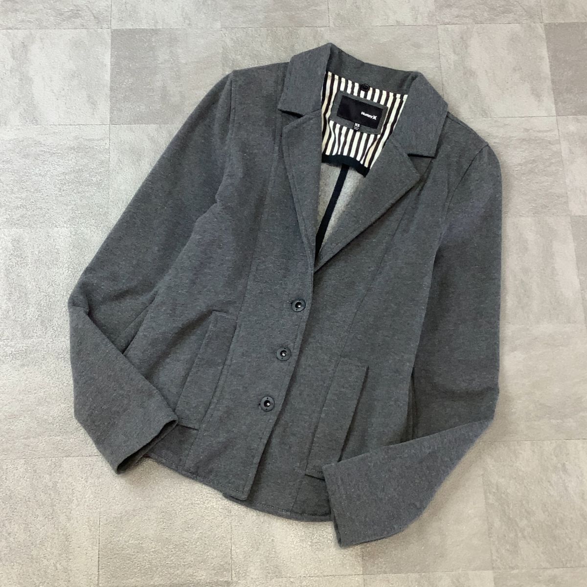 良品 Hurly ハーレー スウェット生地 ジャケット レディース XSサイズ グレー拍卖