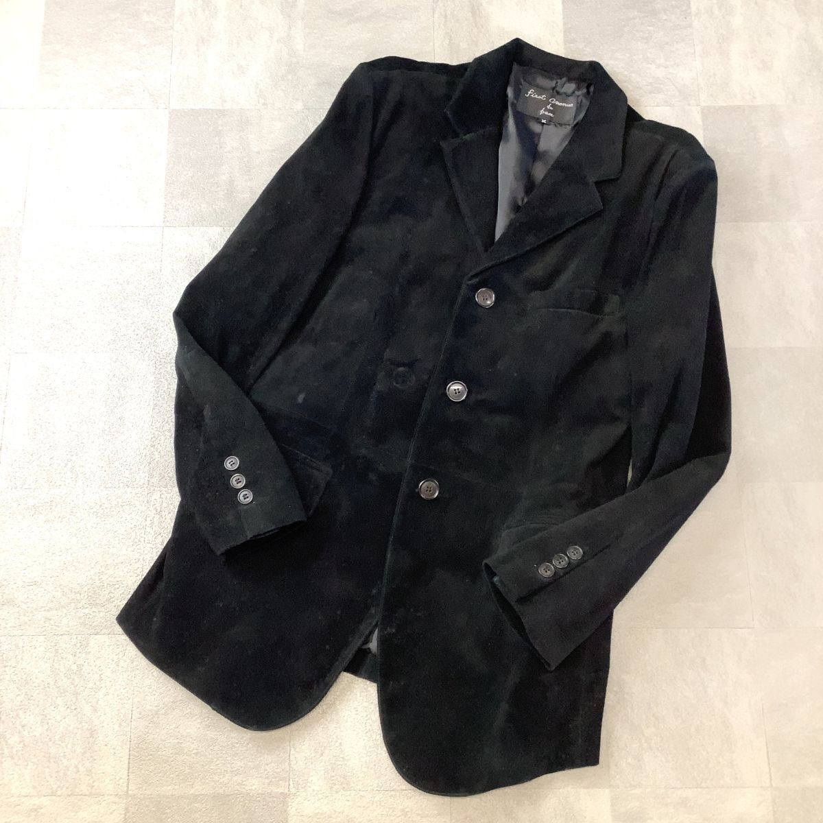 【本革 ピッグレザー】fiest anenne de paoe 豚皮 レザージャケット メンズ Mサイズ ブラック拍卖