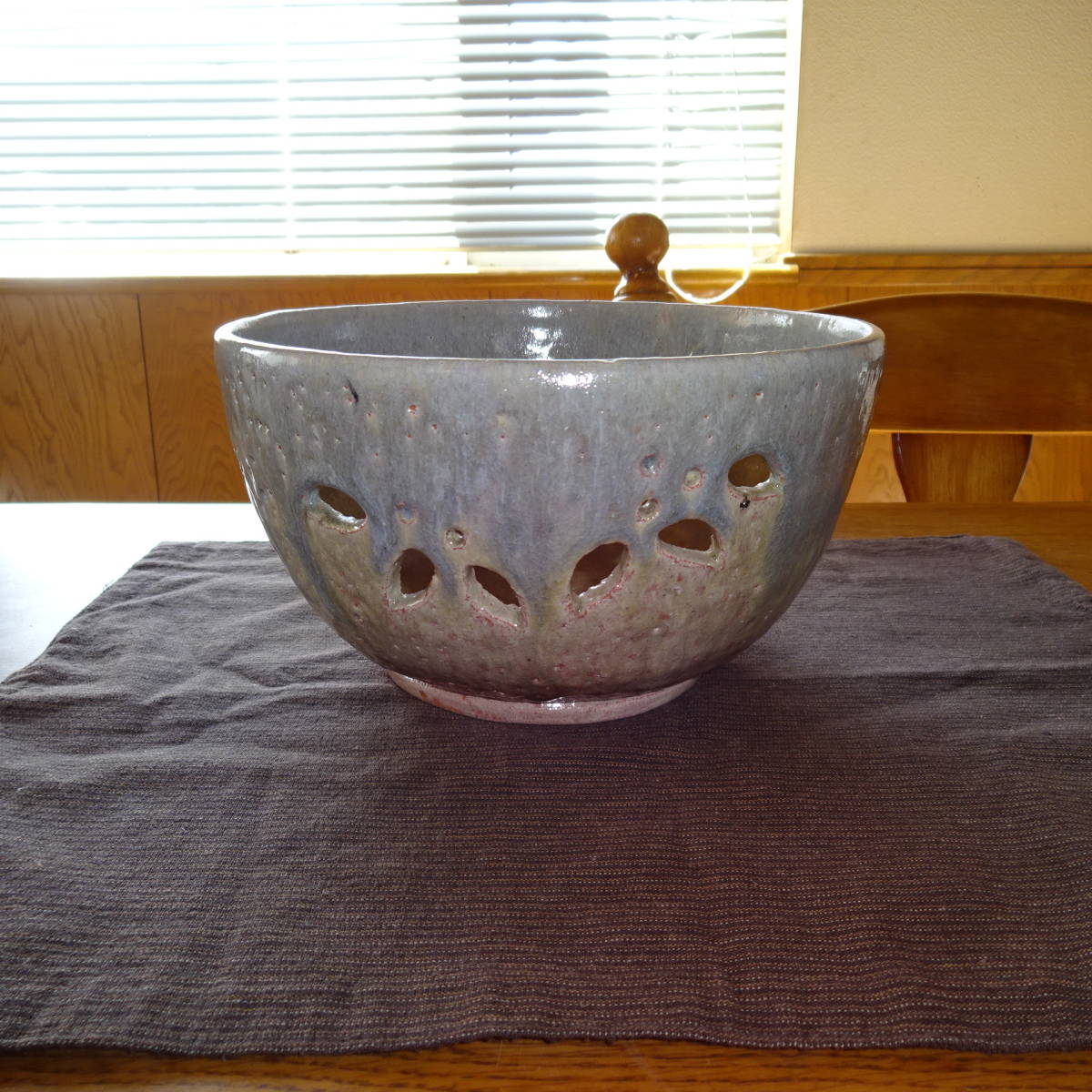 菓子鉢 菓子器 茶道 大鉢 香悦作 透かし鉢 共箱無し拍卖