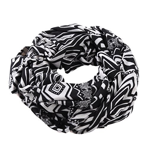スヌードマフラー ネイティブ柄 エスニック&オルテガ レディース メンズ ネックウォーマー エスニック柄(モノトーン)拍卖