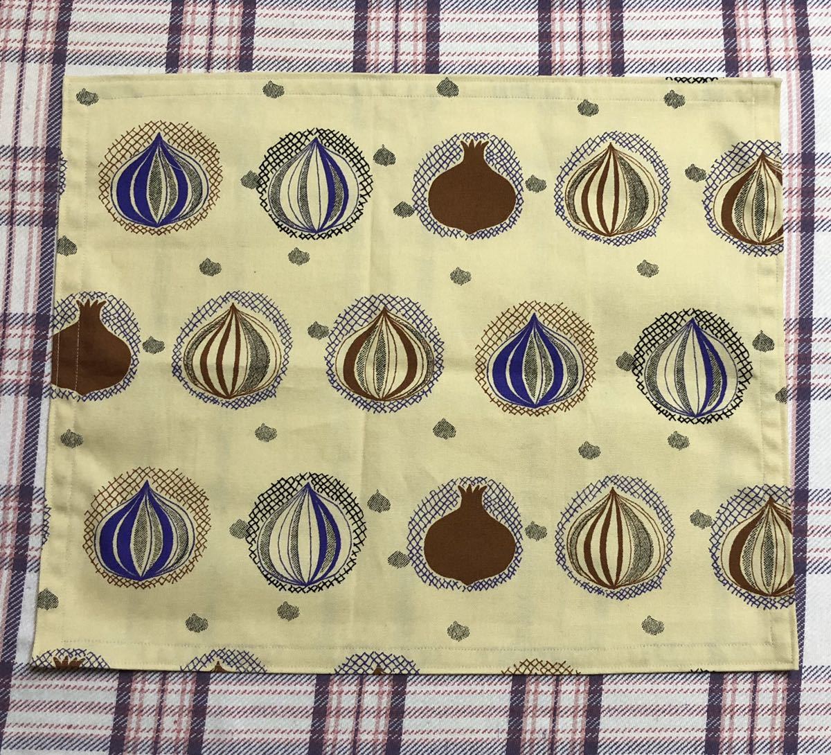 【YUWA生地】ランチョンマット 玉ねぎ柄 A-6拍卖