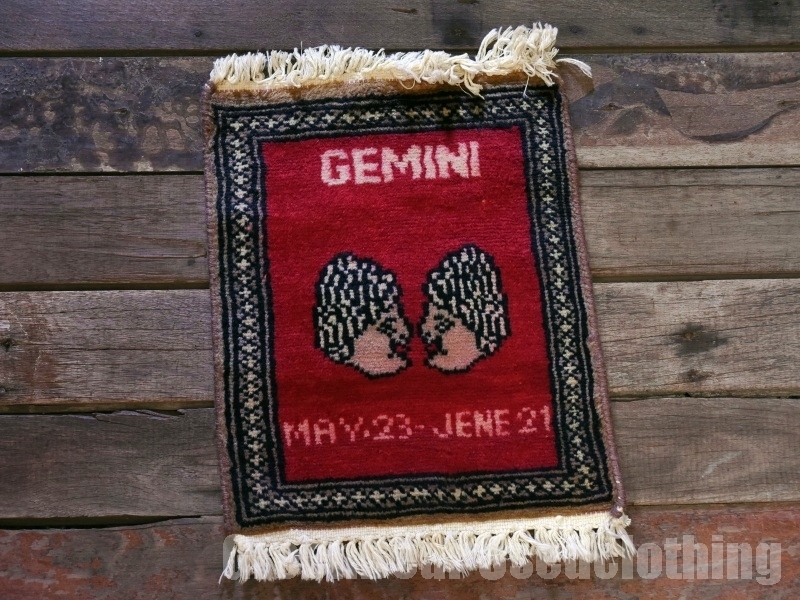 RAGZ135 ミニラグ トライバルラグ インテリアマット ウール絨毯 アンティーク ヴィンテージ拍卖