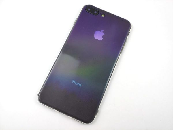 iPhone 7 Plus/8 Plus オーロラ 宇宙 携帯カバー ソフトケース TPU パープル拍卖