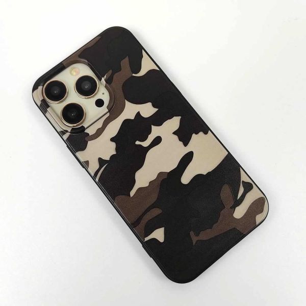 iPhone 14 Pro Max用 迷彩柄 カモフラ ソフトカバー ケース TPU ブラウン拍卖
