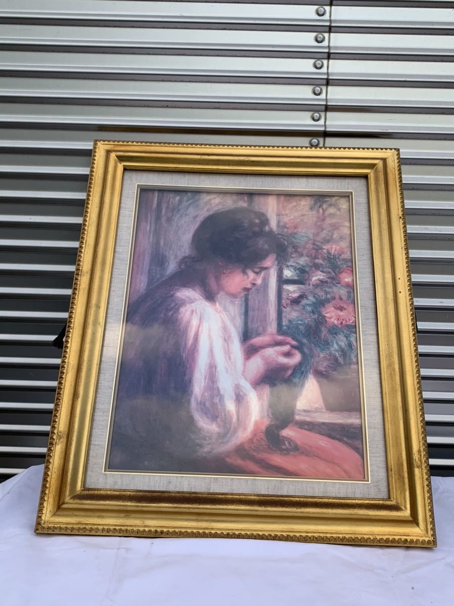◆複製画 ルノアール F6 油絵 豪華額装◆4939拍卖