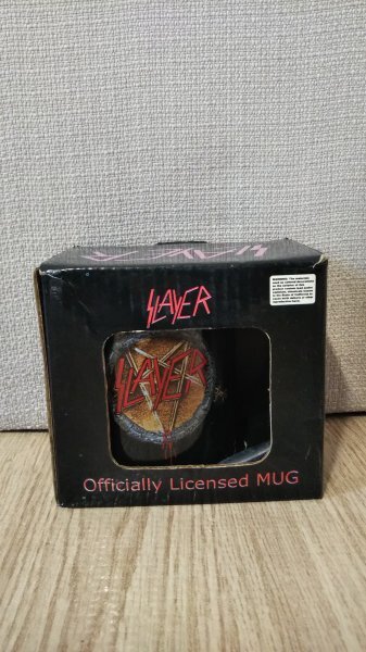 ★SLAYER スレイヤー 【オフィシャルマグカップ】未使用 インテリア★MetallicaAnthraxSlayerMegadethPanteraThrashMetal拍卖