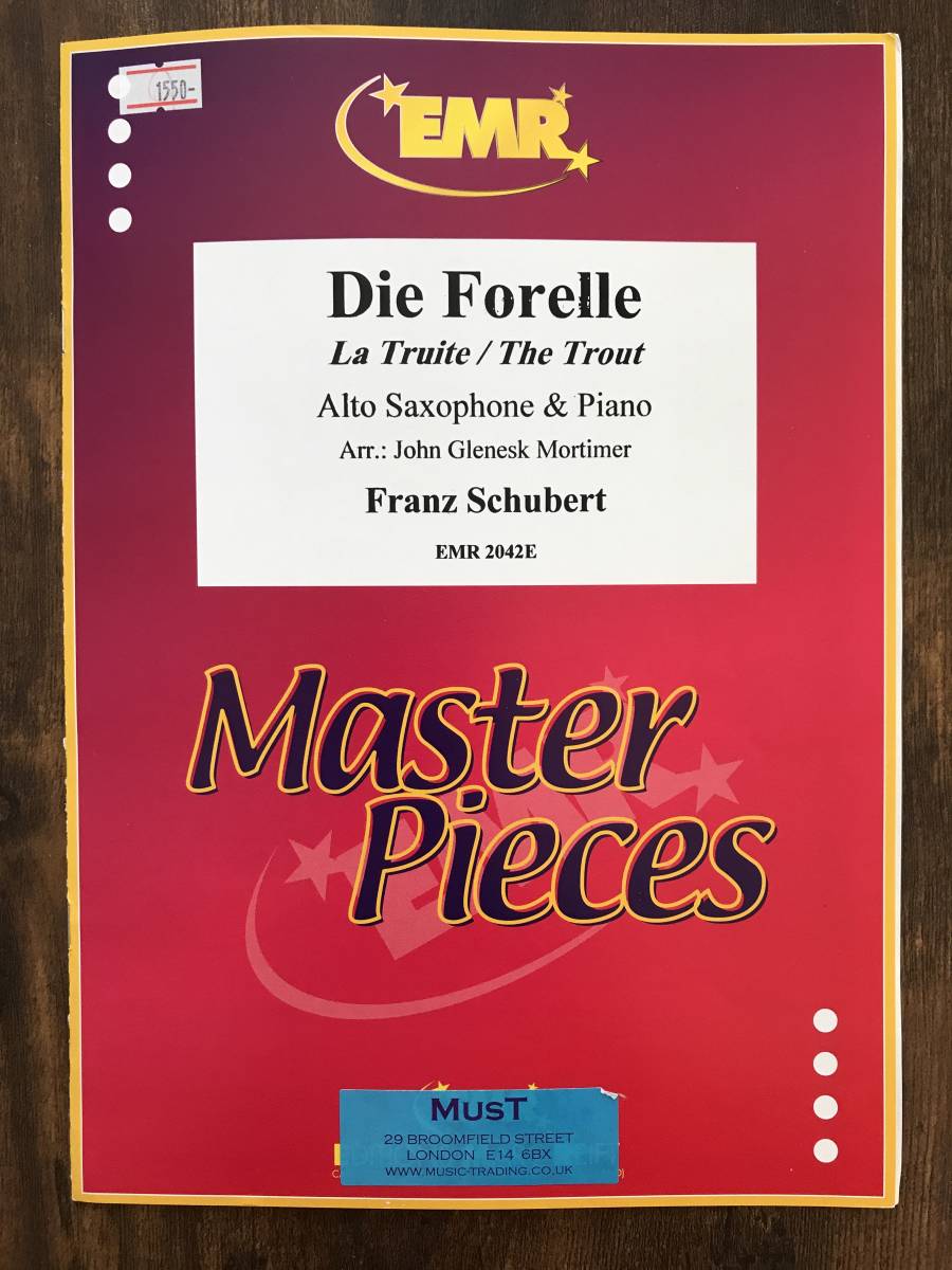 アルトサクソフォン楽譜/F.シューベルト:鱒 Die Forelle/試聴可/送料無料/アルトサックス&ピアノ拍卖