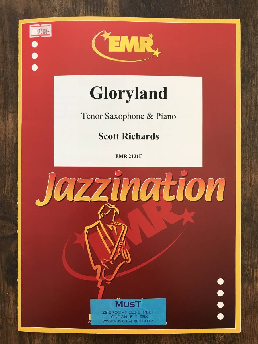 テナーサクソフォン楽譜/スコット・リチャーズ:グローリーランド/試聴可/送料無料/テナーサックス&ピアノ拍卖