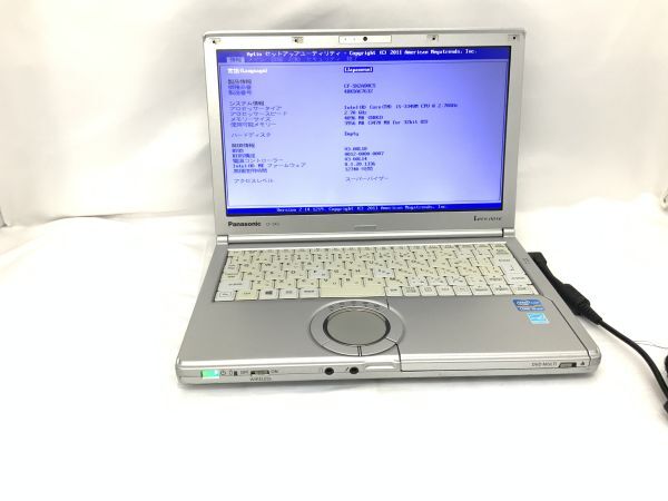 ■Panasonic Let’s note CF-SX2ADHCS■Core i5-3340M@2.70GHz/メモリ4GB/HDDなし/パナソニックノートパソコン【J720】拍卖