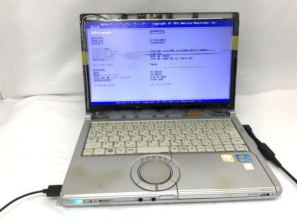 ■Panasonic Let’s note CF-SX2JDHYS■Core i5-3320M@2.60GHz/メモリ4GB/HDDなし/パナソニックノートパソコン【J734】拍卖