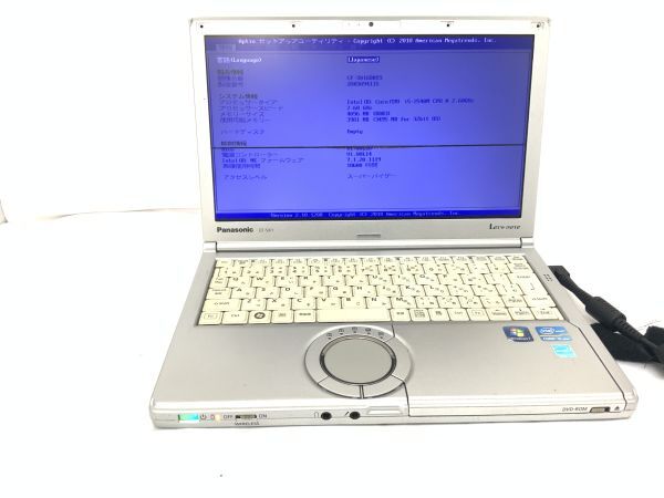 ■Panasonic Let’s note CF-SX1GDKYS■Core i5-2540M@2.60GHz/メモリ4GB/HDDなし/パナソニックノートパソコン【J759】拍卖