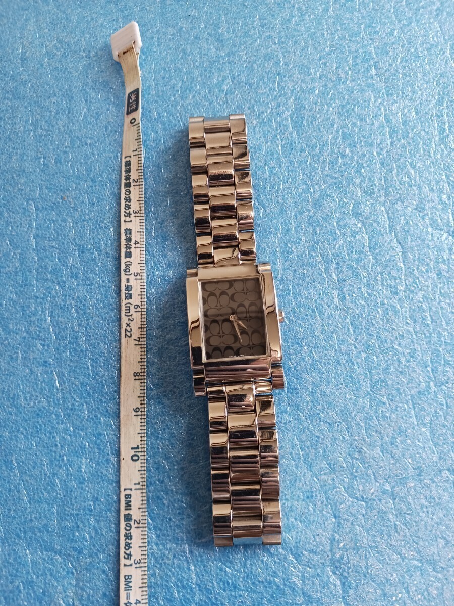 10 COACH W514 腕時計 6.325.694 メタルバンド コーチ グレー文字盤 シルバー スクエア 2針 クォーツ QUARTZ QZ拍卖