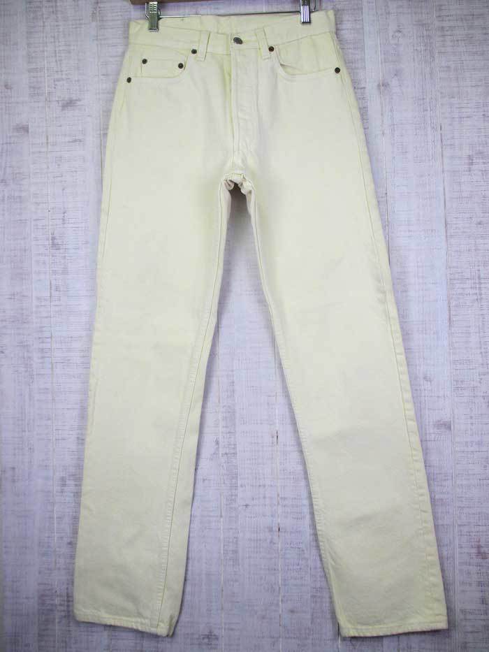 90's ヴィンテージ Levi’s リーバイス 501 ジーンズ 後染め イエロー W30xL32 USA製拍卖