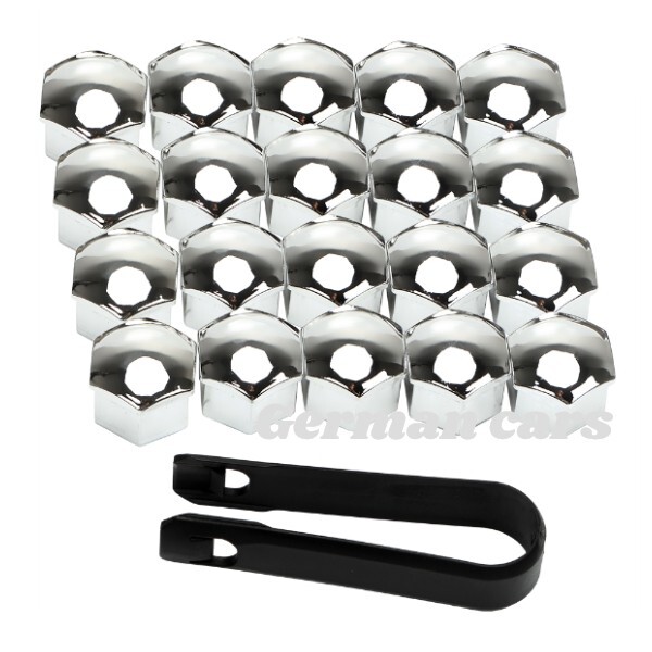 即決 BMW クロームメッキ ホイールボルト カバー キャップ 1・2・3・5シリーズ 17HEX 17mm 新品20個 キャップ社外品 1拍卖