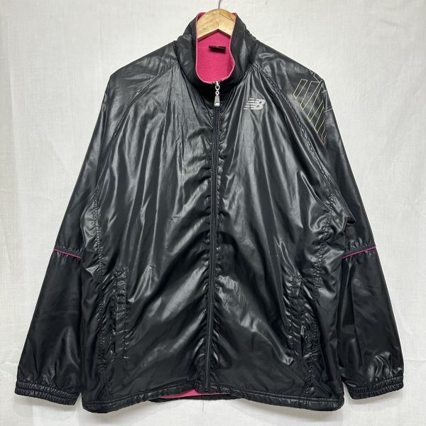 new balance ニューバランス ロング スリーブ 長袖 フル ジップ アップ ジャケット スポーツ トレーニング ウェア L 黒 ブラック b21148拍卖