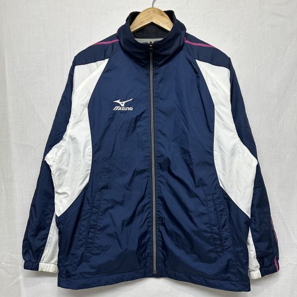 MIZUNO ミズノ ロング スリーブ 長袖 フル ジップ アップ ジャケット スポーツ トレーニング ランニング ウェア S 紺 ネイビー b21146拍卖