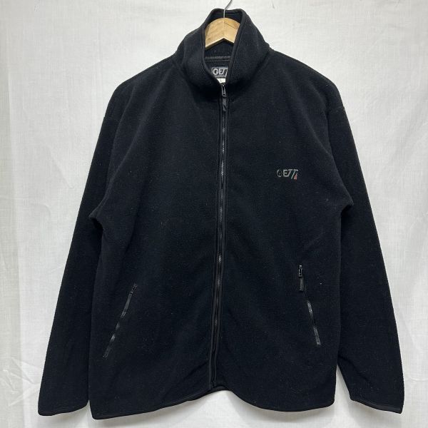 Gett ゲット ロング スリーブ 長袖 フル ジップ アップ フリース ジャケット フィッシング 防寒 釣り アウトドア L 黒 ブラック b21166拍卖