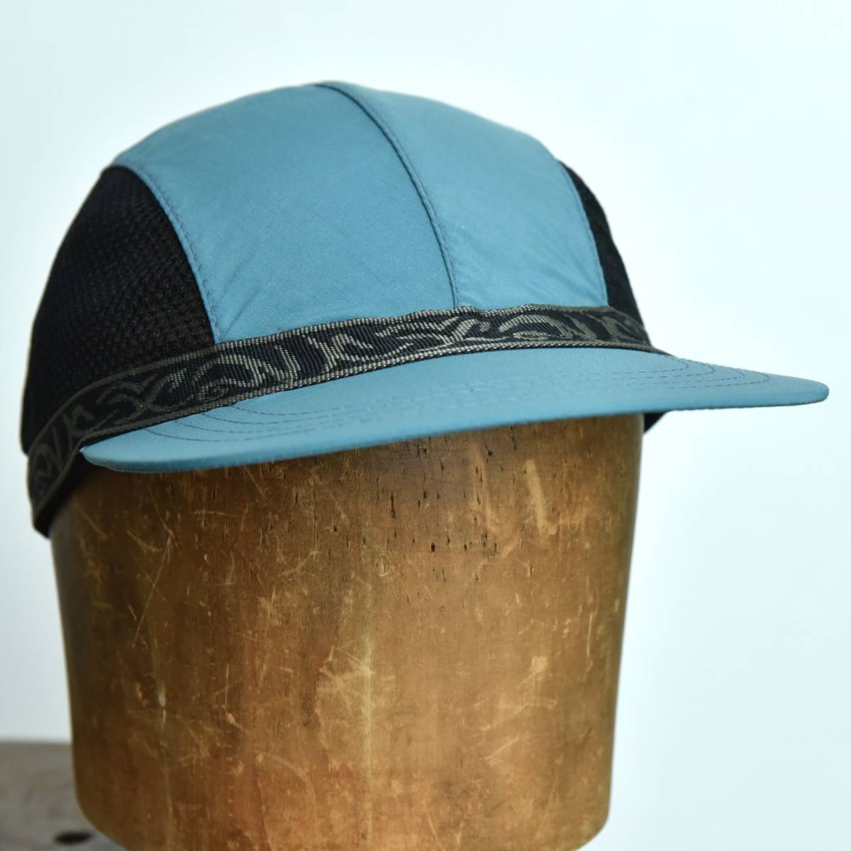 希少! 美品! 90s~ L.L.Bean USA製 ナイロン × メッシュ ストラップ キャップ 刺しゅう 4パネル ビンテージ フィッシング拍卖