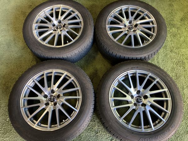 送料無料 スタッドレスセット 18in 8.0J +30 PCD114.3 グッドイヤー アイスナビSUV 235/55R18 ハリアー トヨタナット専用拍卖