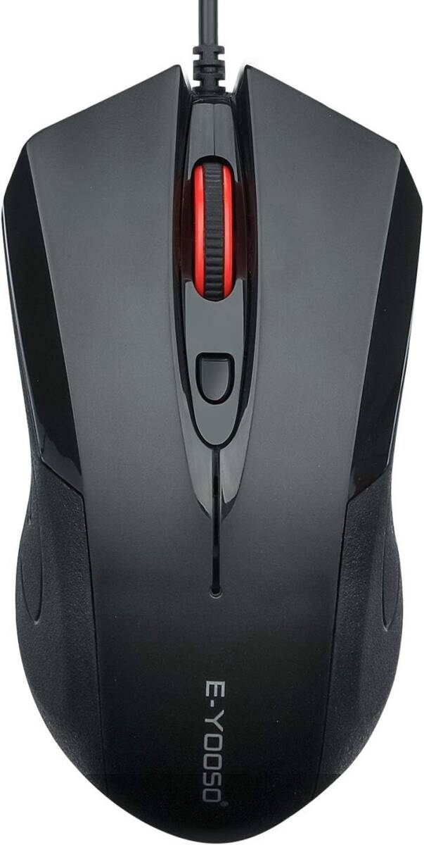 E-YOOSO V-7000 USB光学式有線マウス 4ボタン3段階調節 ブラック拍卖