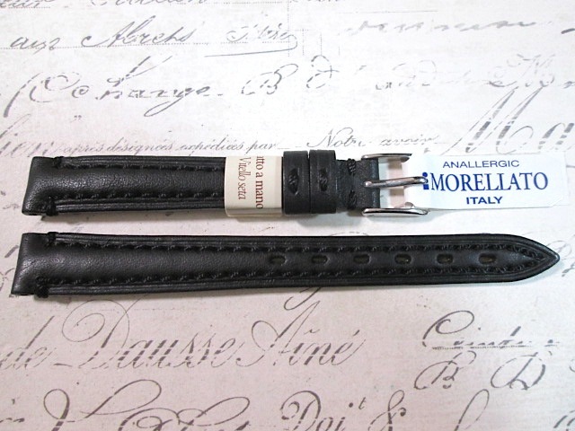 MORELLATO 12mm 黒 MORBIDO カーフ*3拍卖