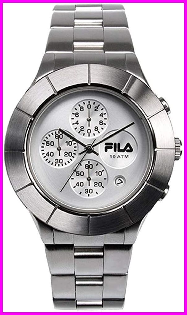【フィラ FILA 】 クロノグラフ シルバー ステンレス 10気圧防水 38-006-001 メンズ拍卖