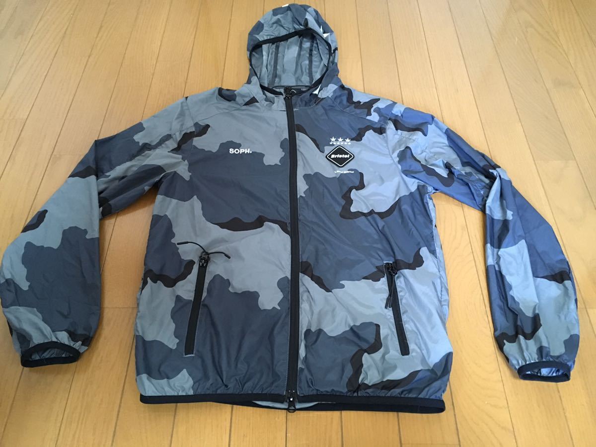 F.C.Real Bristol ブリストル 17SS カモフラージュ×スター パーカー グレー ロゴ ジャケット SOPH. ソフ FCRB拍卖