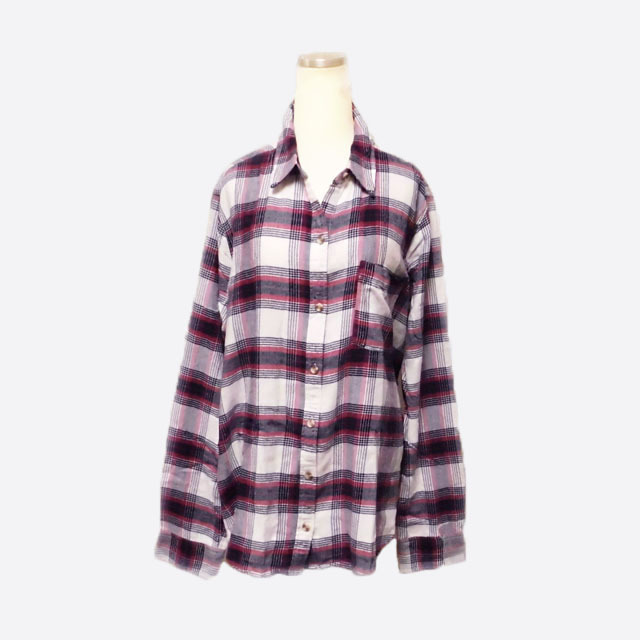 ★SALE★Abercrombie & Fitch/アバクロ★チェックシャツ (White/Navy/Red/XL)拍卖