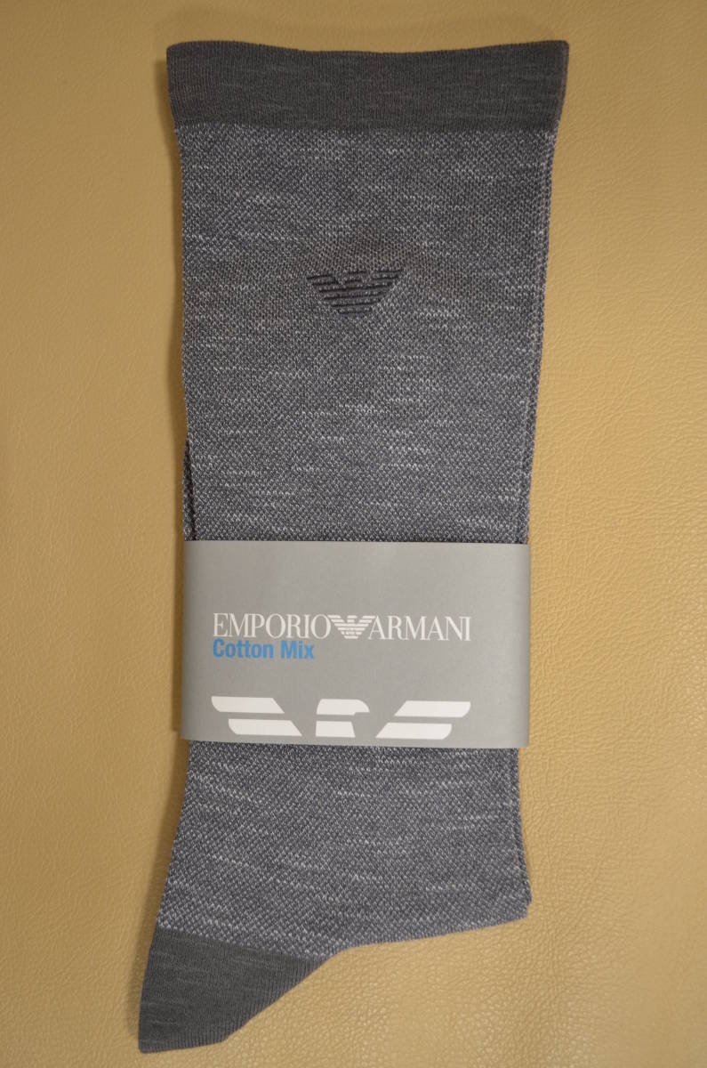 新品 未使用 タグ付き 男性 EMPORIO ARMANI エンポリオアルマーニ コットンミックスソックス 特価 日本製 送料無料拍卖