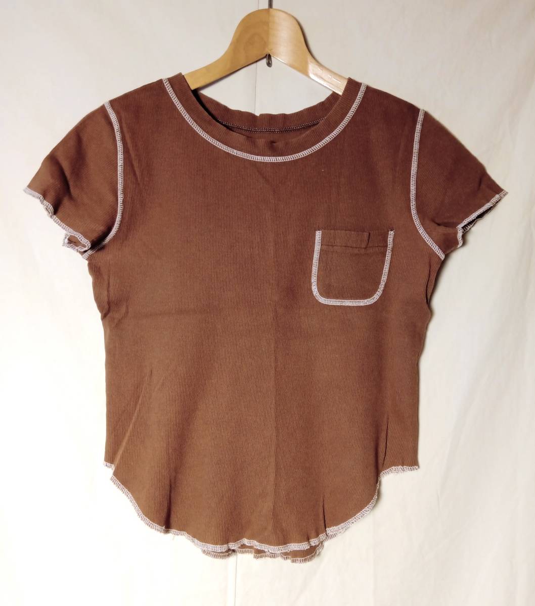 シャルレ CHARLE リブ カットソー コットン M 日本製拍卖