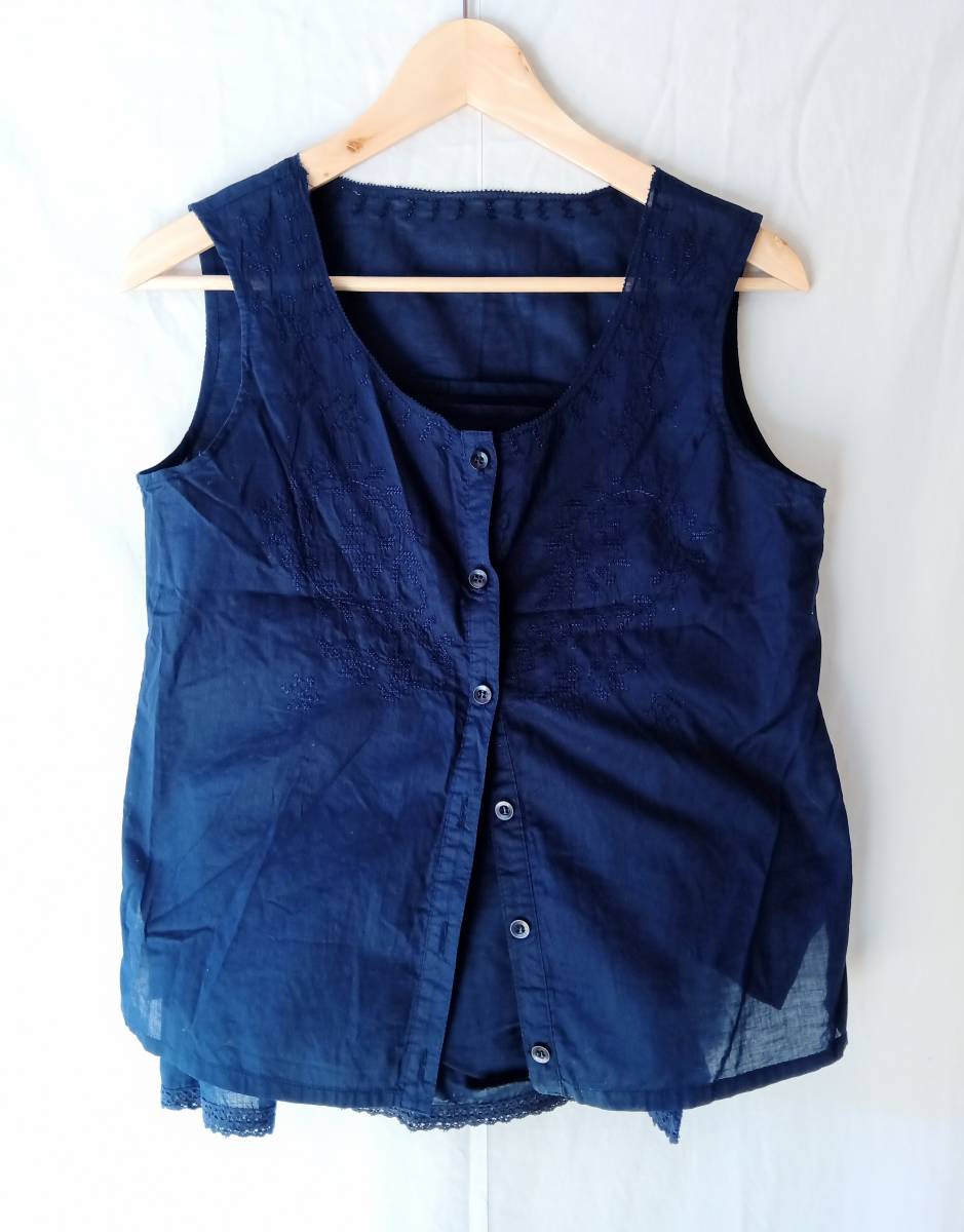 アンサンブル レース コットン ノースリーブ&キャミソール 涼しい M拍卖