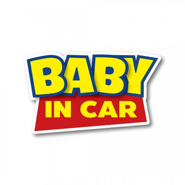 ベビーインカー ステッカー 新品 マットラミネート 防水 耐光 UVカット 150mmx90mm Baby in car かわいい おしゃれ 赤ちゃんが乗っています拍卖
