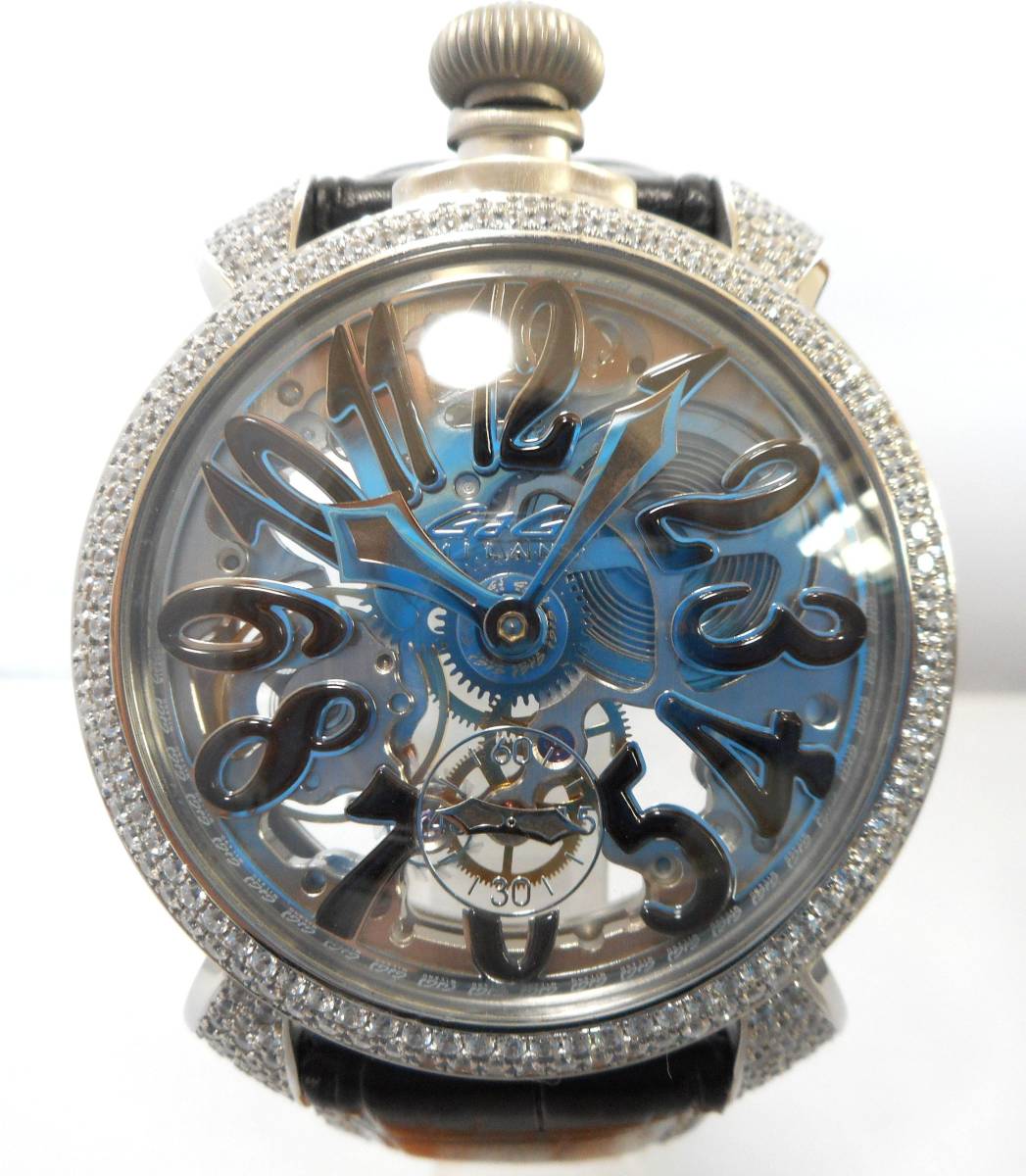 gagamilano ガガミラノ マニュアーレ 48mm ベゼル ラグ ビジョー アフターダイヤ加工致します カスタム マヌアーレ ナポレオーネ MANUALE拍卖