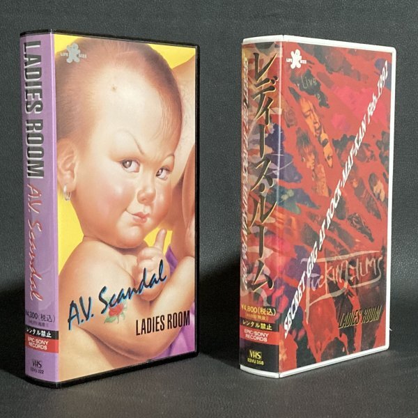 VHS LADIES ROOM レディースルーム まとめて2本 A.V.Scandal/SECRET GIG AT ROCK-MAY-KAN Feb.1992拍卖