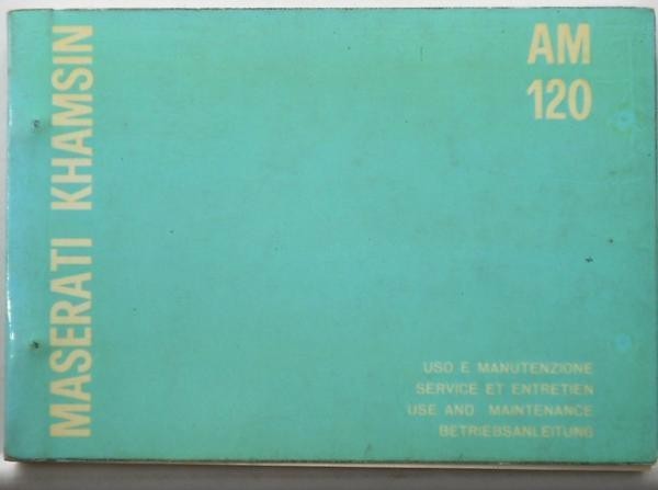 MASERATI KHAMSIN AM120 SUE AND MAINTENANCE 英語版拍卖