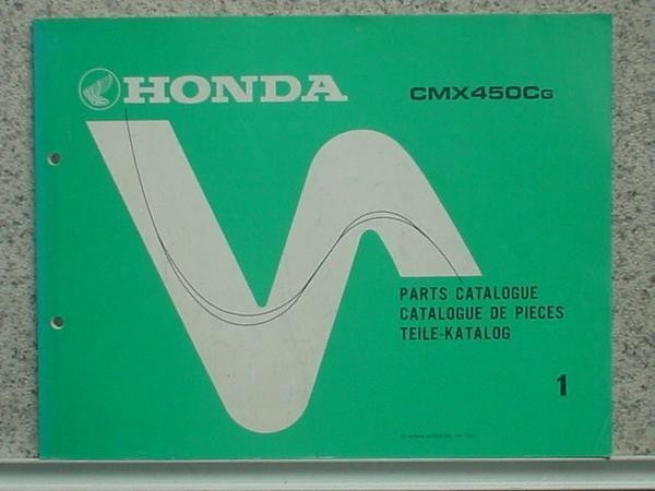 ホンダ CMX450Cg 輸出向仕様 パーツリスト 1版 英、仏、独語拍卖