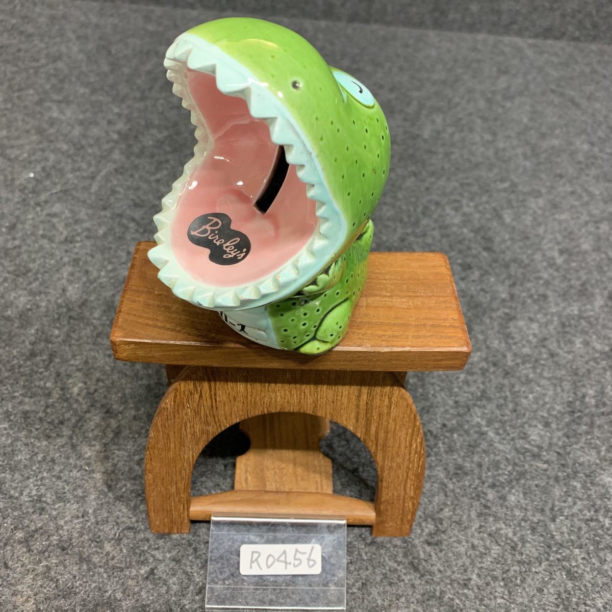 R0456 バャリース 陶器製 貯金箱 置物 Bireley's 恐竜 ザウルス 小物入れ インテリア ディスプレイ 昭和レトロ 当時物拍卖