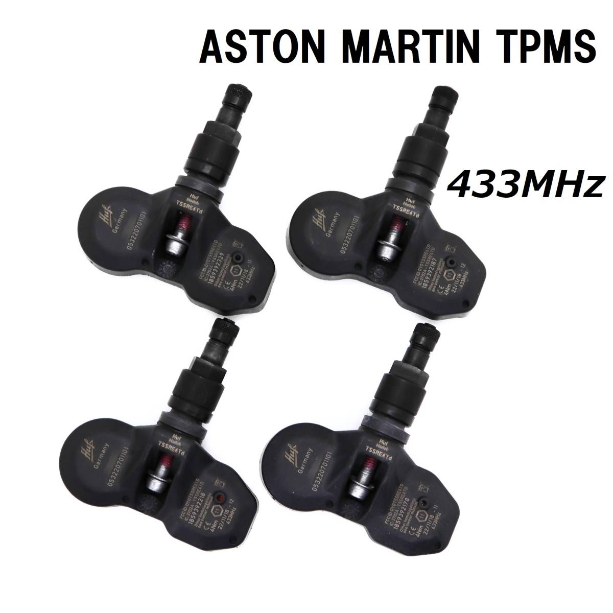【在庫有】 アストンマーチン 純正同等品 並行車専用 433MHz 4個SET TPMS 空気圧センサー ヴァンキッシュ ラピード ヴァンテージ DB9 DBS拍卖